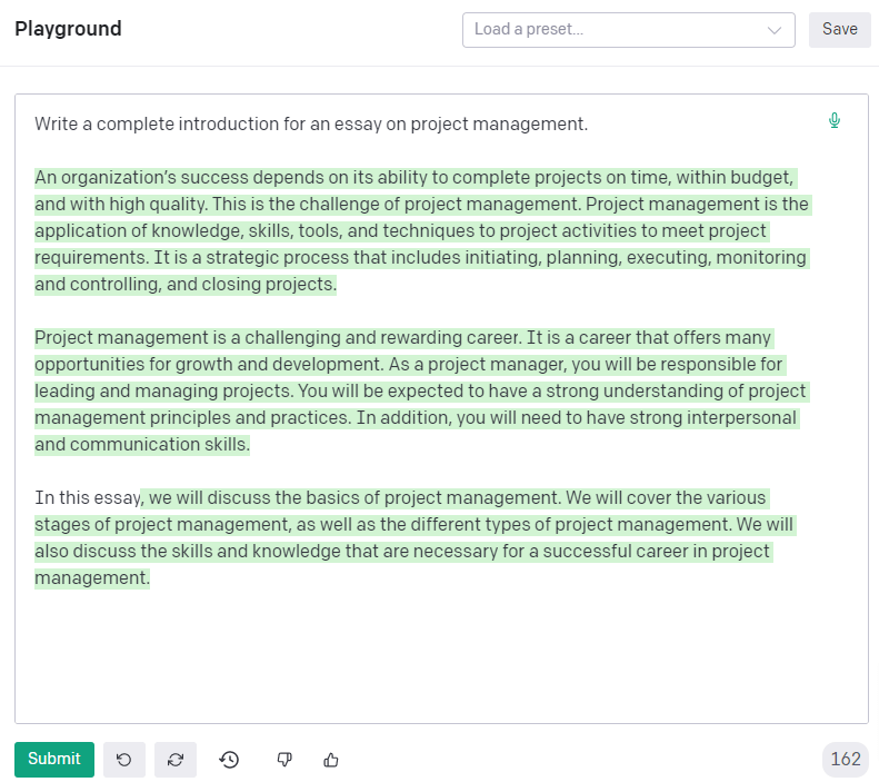 AI that writes essays GPT-3